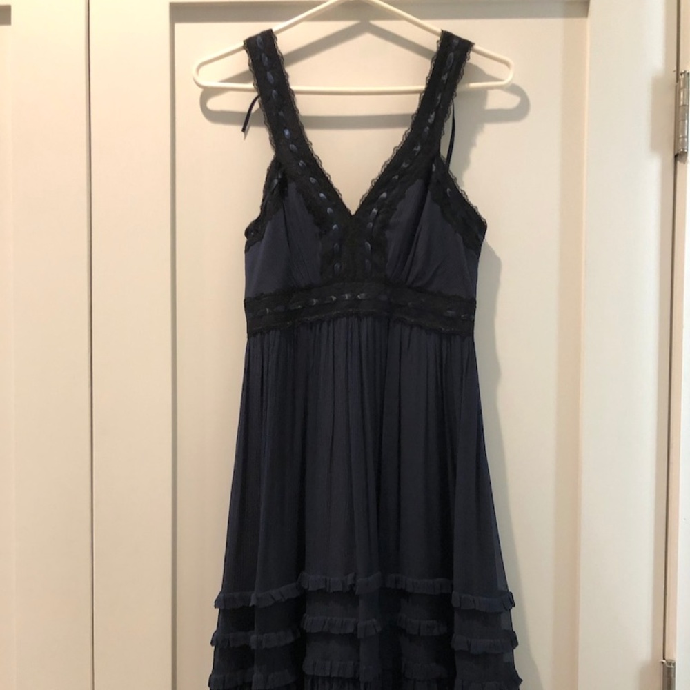 BCBG MaxAzria Pleated and laced dress in Size 0